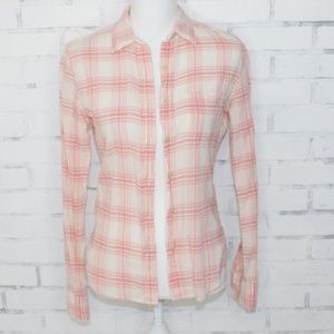Denim and Supply Ralph Lauren Tomboy Pink Plaid Flannel Size Small